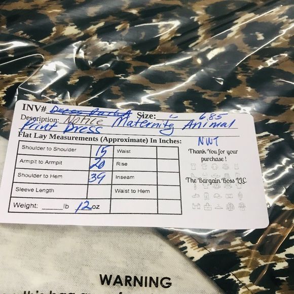 Notice Maternity Animal Print Dress NWT - Picture 6 of 6
